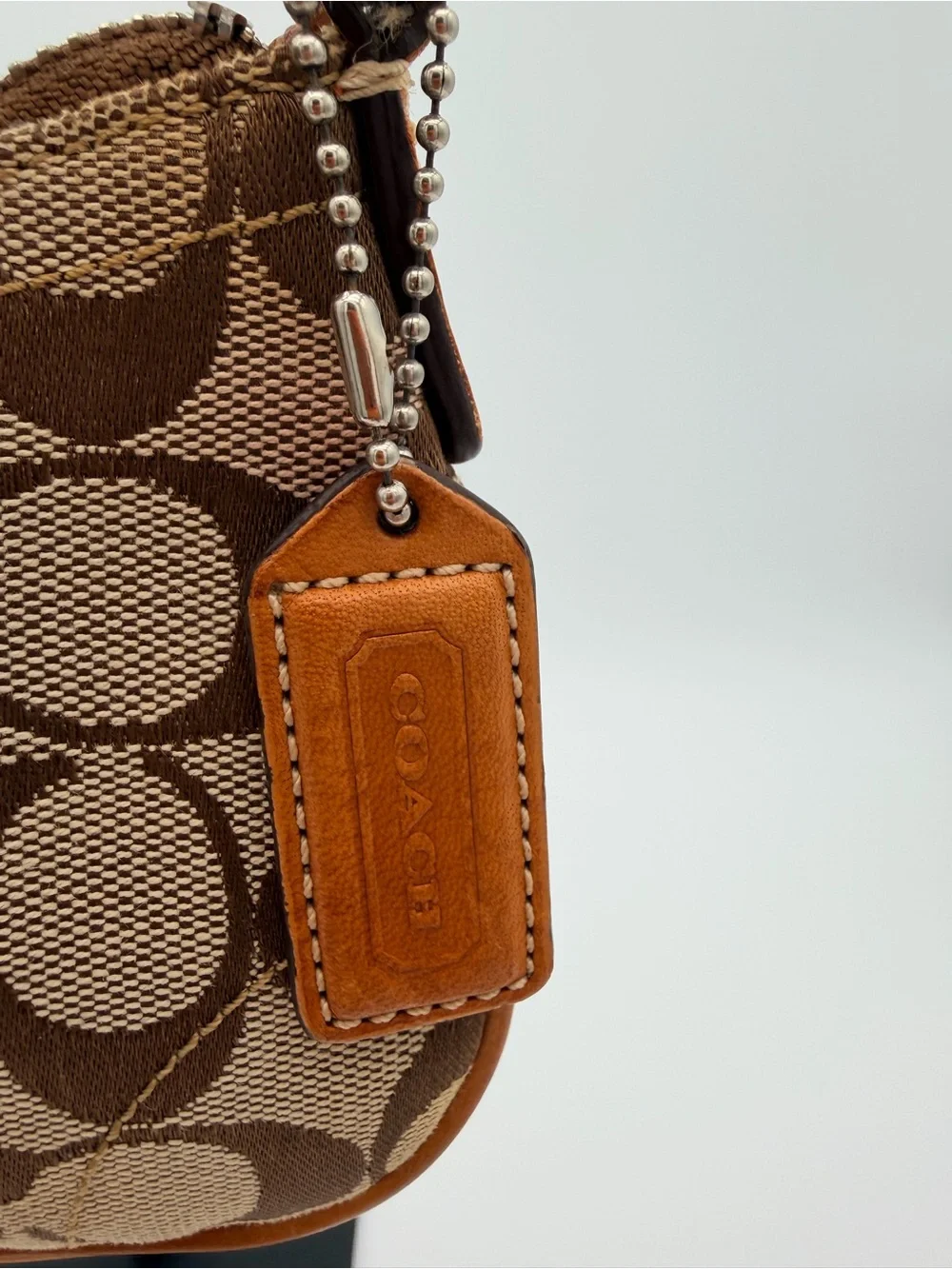 Coach SoHo Y2K Demi Baguette CC Signature Silver Hardware Shoulder Bag 6362
